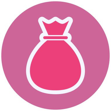 web icon, simple illustration of Money Bag for Coins