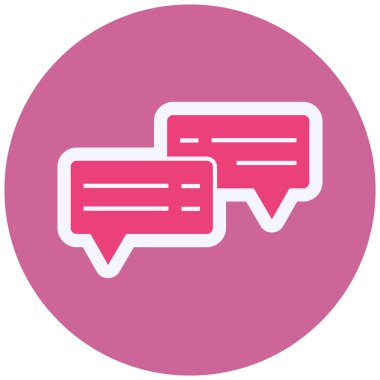 Konuş. Web simgesi basit illüstrasyon