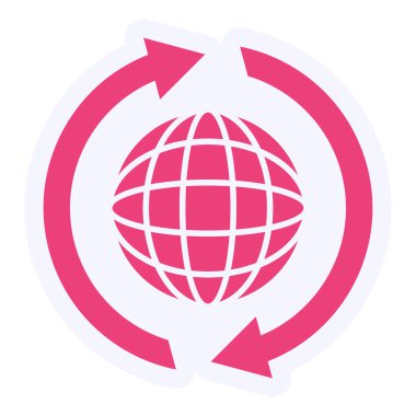 Küresel simge vektör illüstrasyonu