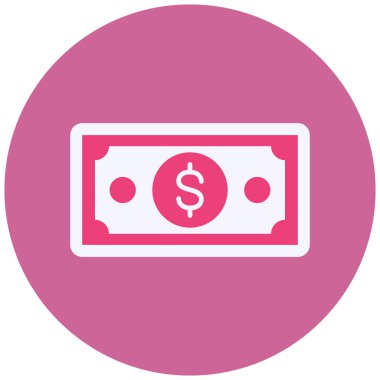 money banknote flat illustration icon