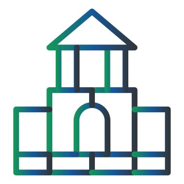Bloklar Ev Vektörü Kabartma Simgesi Tasarımı