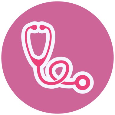 stetoskop simgesi, vektör illüstrasyonu