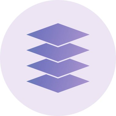 Katman simgesinin vektör illüstrasyonu