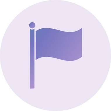 Bir bayrak simgesinin vektör illüstrasyonu