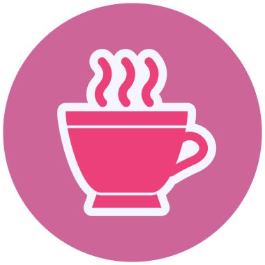 kahve fincanı simgesi, vektör illüstrasyonu