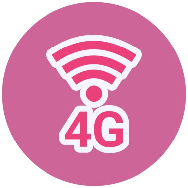 Kablosuz. Web simgesi basit illüstrasyon