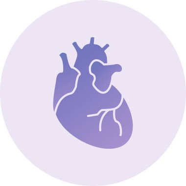 İnsan kalbi simge vektör çizim