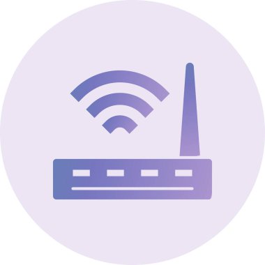 WiFi yönlendirici kutsal kişilerin resmi, vektör çizim