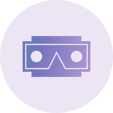 Stereoskop modern ikon vektör çizimi