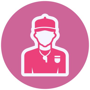 Coach man. web icon simple illustration
