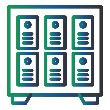 storage cabinet icon. simple web illustration