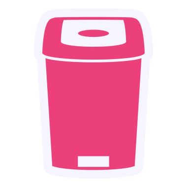 Çöp Kutusu Vektörü Şekil Simgesi Tasarımı