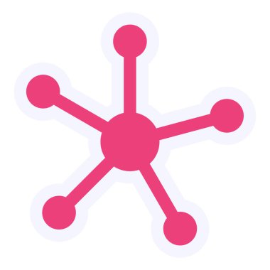 Molekül. Web simgesi basit illüstrasyon