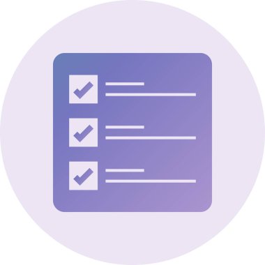 Kontrol listesi simgesi vektör illüstrasyonu