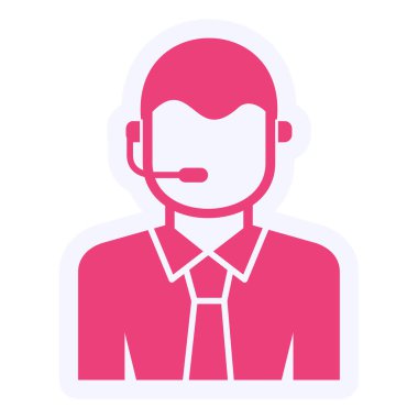 Commentator avatar. web icon illustration