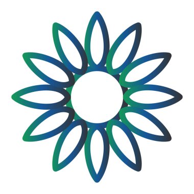 Çiçek. Web simgesi basit illüstrasyon