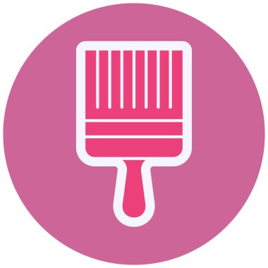 Boya Fırçası Vektör Kabartma Simgesi Tasarımı 