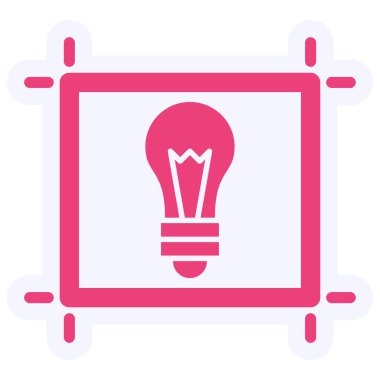 Fikir Vektörü Kabartma Simgesi Tasarımı 