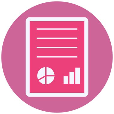 Rapor ver. Web simgesi basit illüstrasyon