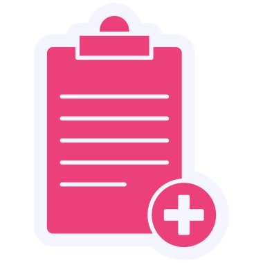 Medical Report Vector Glyph Icon Design