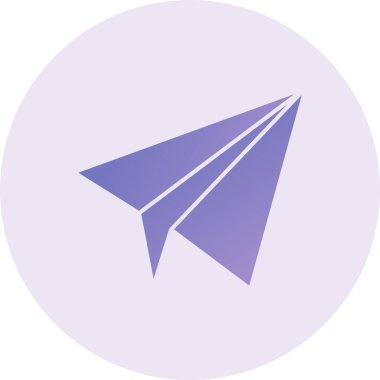 kağıt düzlem simgesi, vektör illüstrasyonu