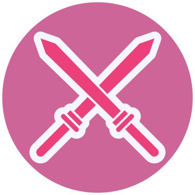 Kılıçlar. Web simgesi basit illüstrasyon