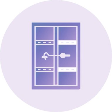 Kapı Vektörü Kabartma Simgesi Tasarımı 