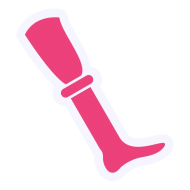 Tahta bacak simgesinin vektör illüstrasyonu