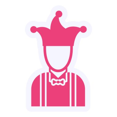 Joker modern simge vektör illüstrasyonu