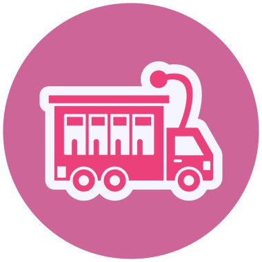 Otobüs. Web simgesi basit illüstrasyon