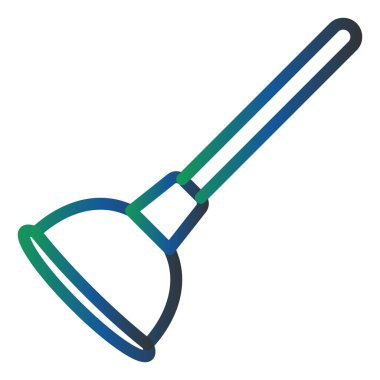 Süpürge. Web simgesi basit illüstrasyon