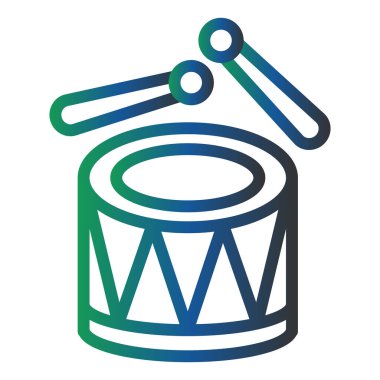 davul modern simge vektör illüstrasyonu