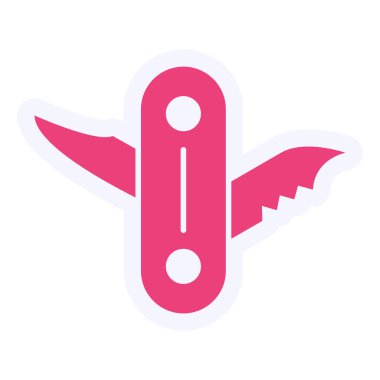 Cep Bıçağı. Web simgesi basit illüstrasyon