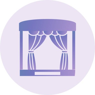Tiyatro. Web simgesi basit illüstrasyon