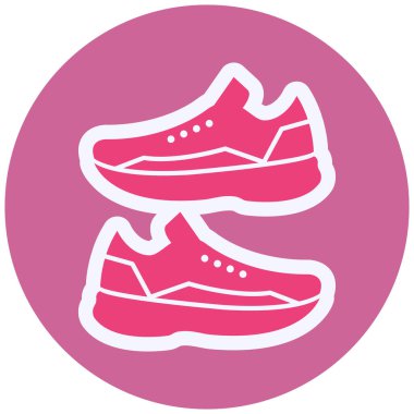 Spor ayakkabı. Web simgesi basit illüstrasyon