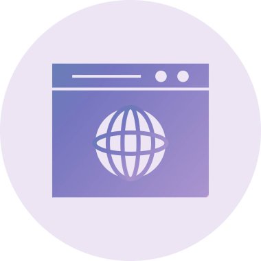 Tarayıcı simgesinin vektör illüstrasyonu