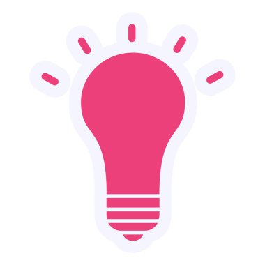 Ampul. Web simgesi basit illüstrasyon