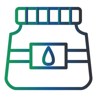 su damlası simgesi, vektör illüstrasyonu