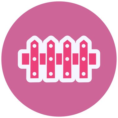 simple web illustration icon of wooden fence