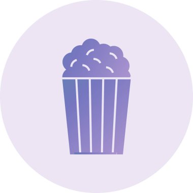 patlamış mısır ikonu vektör illüstrasyonu