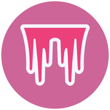 Buz saçakları. Web simgesi basit illüstrasyon