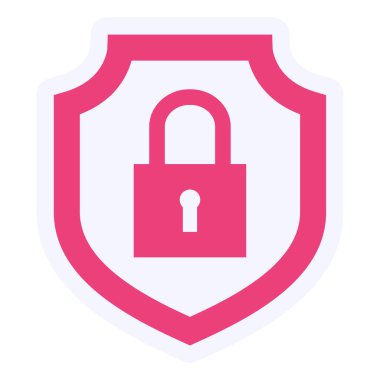 Güvenlik simgesinin vektör illüstrasyonu