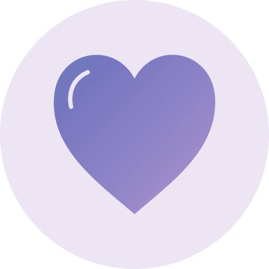 Kalp. Web simgesi basit illüstrasyon 