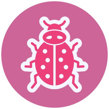 simple web illustration icon of Ladybird 
