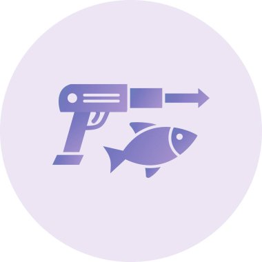 Balık simgesinin vektör illüstrasyonu