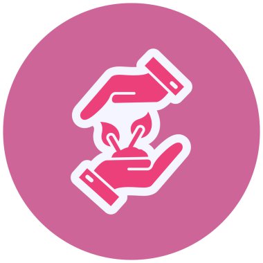 hand holding a sprout flat icon. Eco Friendly