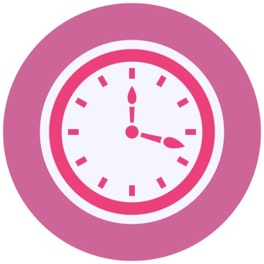 Color clock icon vector illustration