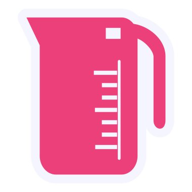 Sürahi modern ikon vektör illüstrasyonunu ölçüyorum