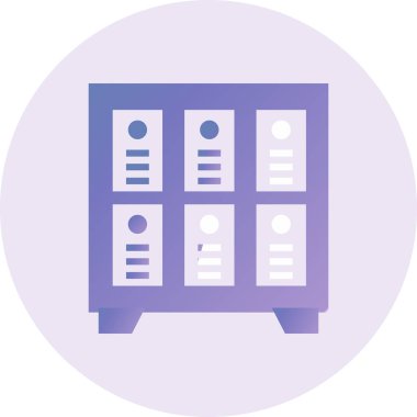storage cabinet icon. simple web illustration