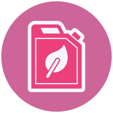 Eco Fuel flat icon illustration 